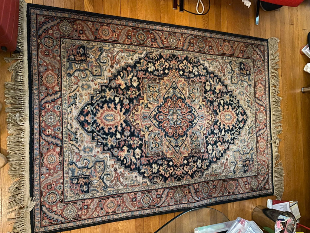 Karastan Navy Heriz Oriental Area Rug with Pad - image 4 of 7