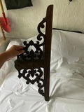 Walnut Corner Wall Shelf - thumbnail 2 of 5