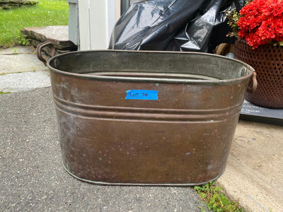 Antique Copper Boiler Tub  - Image 1 of 3