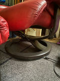 Palliser Red leather Recliner & Ottoman  - thumbnail 5 of 10