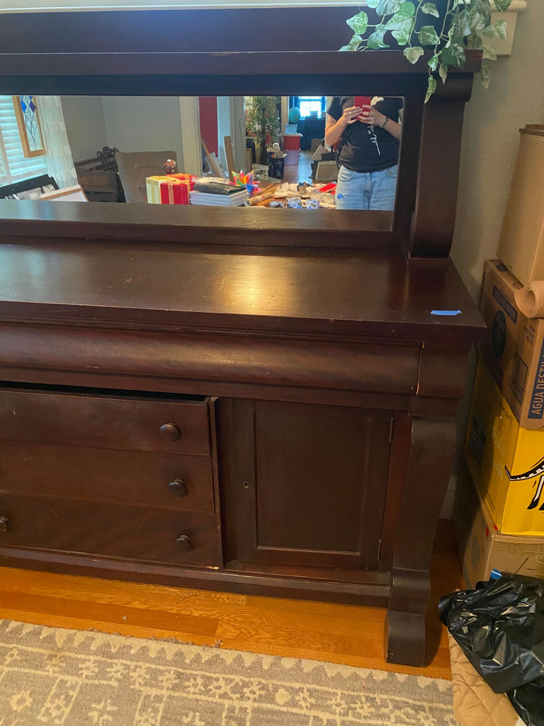 1800's Mahogany Buffet Table  - image 5 of 14