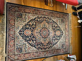 Karastan Navy Heriz Oriental Area Rug with Pad - thumbnail 5 of 7