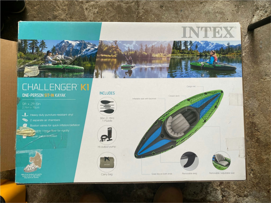 Intex Challenger K1 One-Person Inflatable Kayak - image 2 of 2