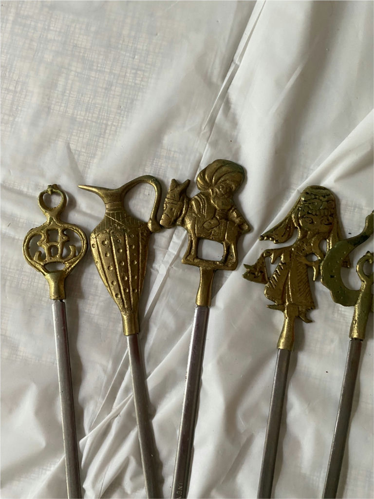 Brass Vintage Turkish Kebab Skewers - image 3 of 3