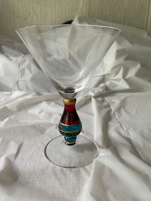 Multicolored Stemmed Glasses - Image 1 of 2