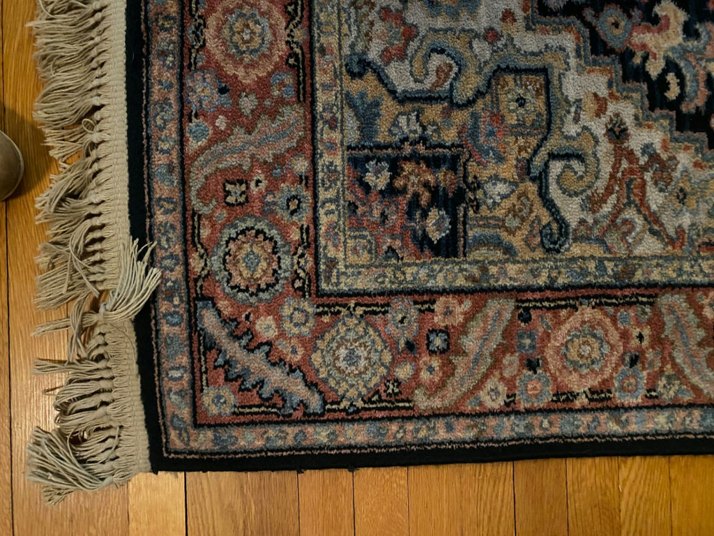 Karastan Navy Heriz Oriental Area Rug with Pad - image 2 of 7