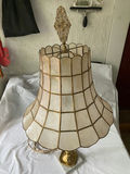Capiz Lamp with Antique Brass Ormolu Finial - thumbnail 2 of 4