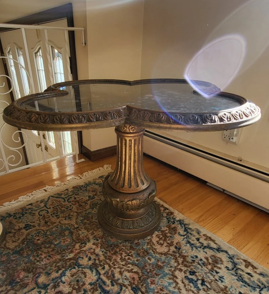 vintage-style quatrefoil tables - 2 - image 6 of 10