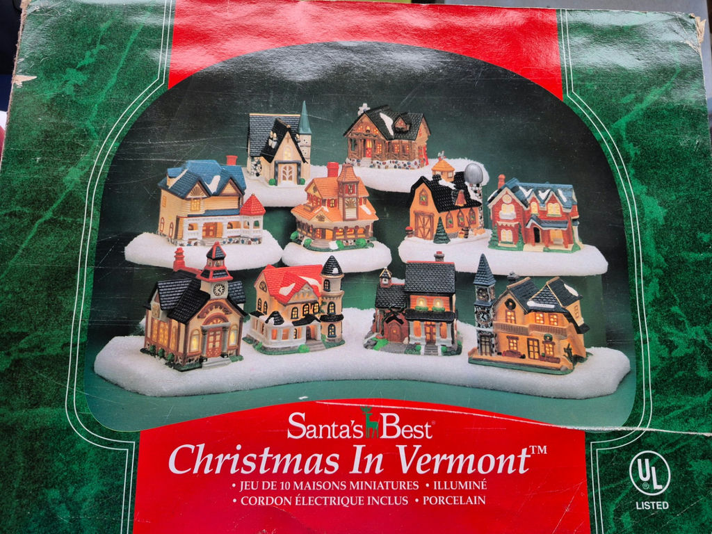 Santa's Best Christmas In Vermont Miniature Village Set - image 1 of 2