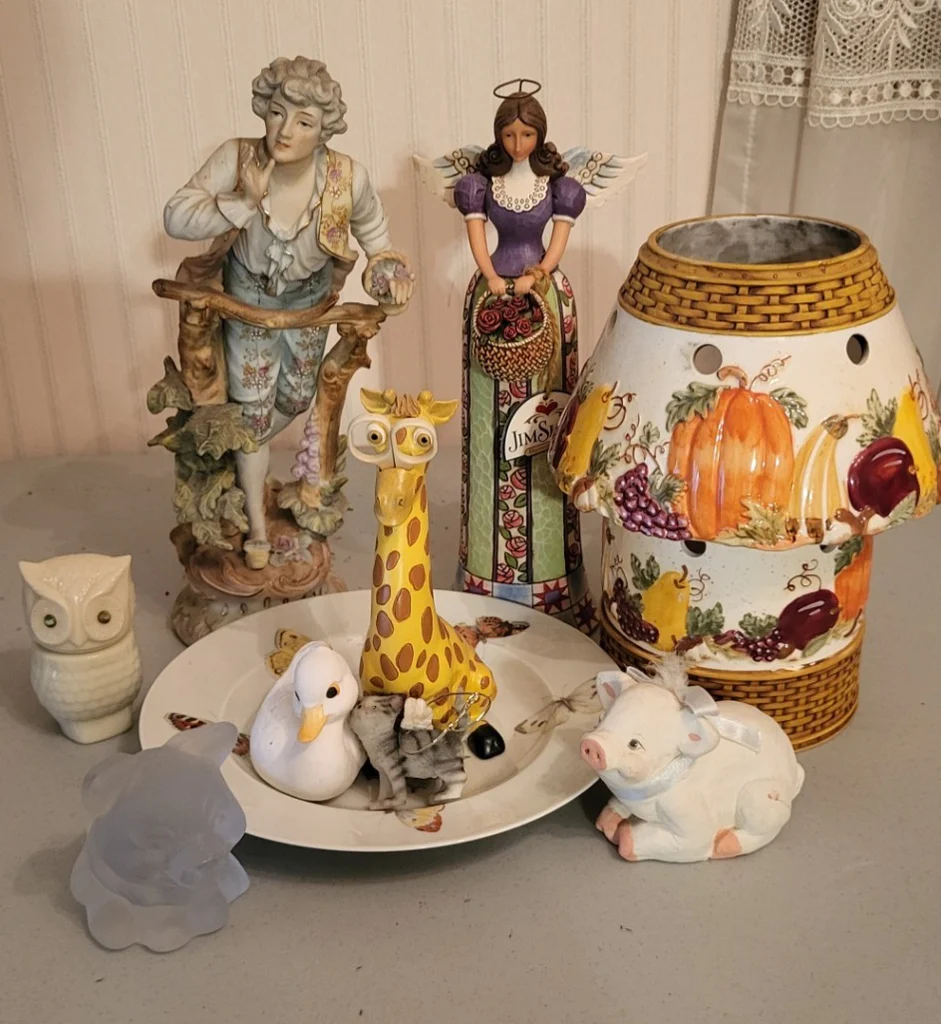 Jim Shore Retired Figurine + Vintage Capodimonte Porceline - image 1 of 5