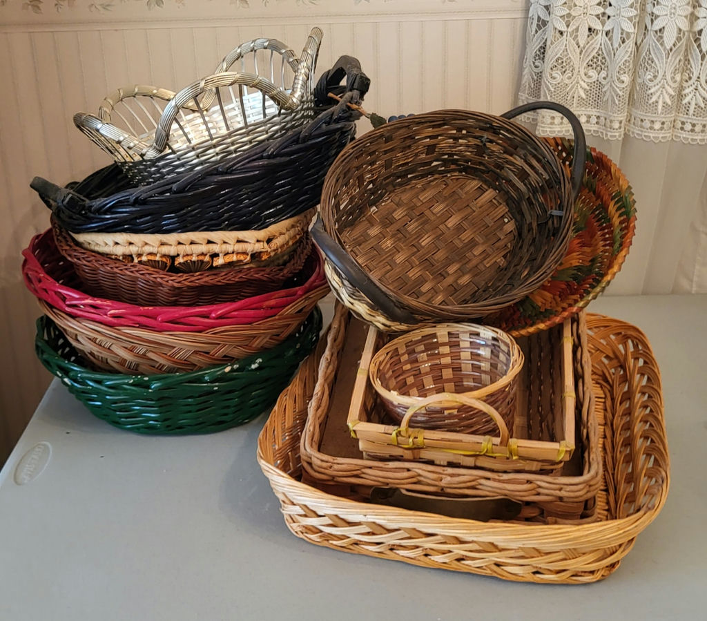 Assorted Wicker and Woven Baskets - image 1 of 2