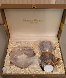 Porcelain Cup and Saucer Set Narai Phand Thai Benjarong  | NIB - thumbnail 1 of 4