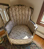 French Style Wingback Chair - thumbnail 1 of 7