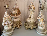 4 Capodimonte Style Porcelain figural table lamps - thumbnail 1 of 6