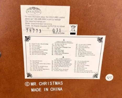 Mr Christmas Gold Label Grand Animated Concertina Music Box  - image 4 of 5