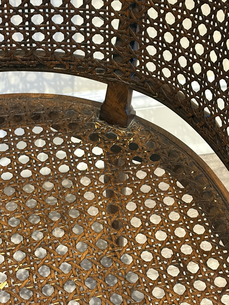 Faux Bamboo Cane Barrel Chairs x 2 - image 15 of 19