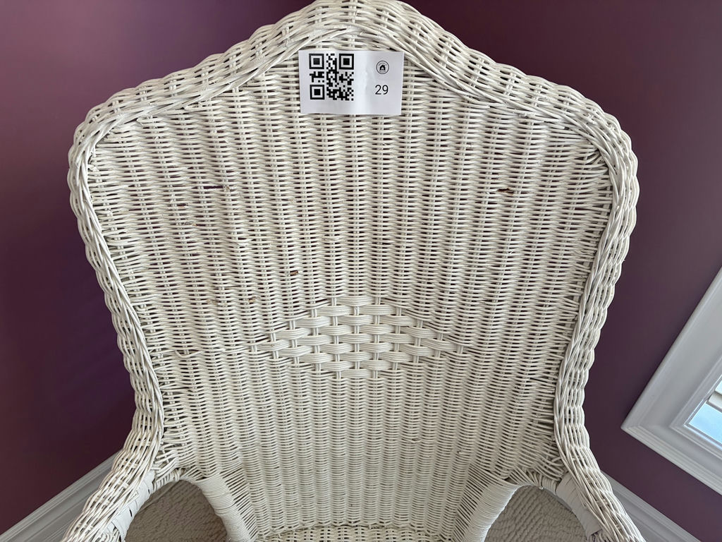 White Wicker Rocking Chair - image 4 of 14