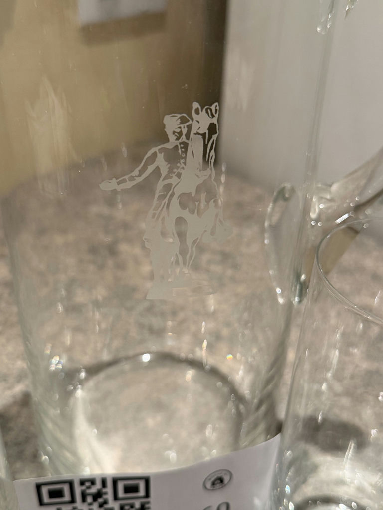Czechoslovakian Crystal Pitcher With 6 Glasses - image 2 of 7