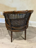 Faux Bamboo Cane Barrel Chairs x 2 - thumbnail 18 of 19