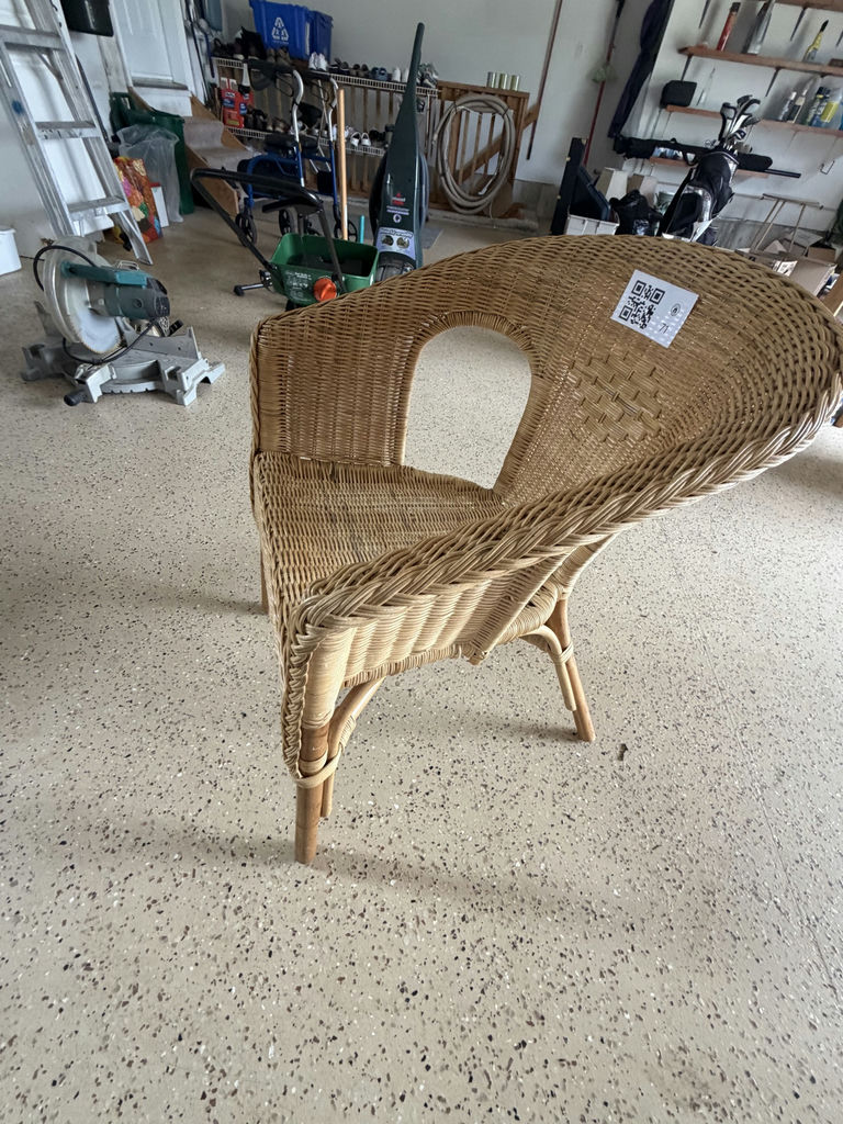 Wicker Arm Chair - image 3 of 5