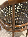 Faux Bamboo Cane Barrel Chairs x 2 - thumbnail 8 of 19