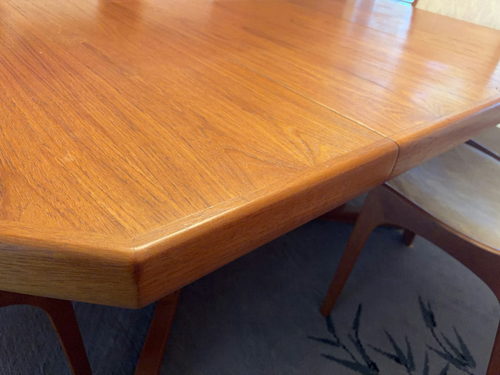 MCM Solid Wood Dining Suite - Table & 6 Chairs - image 10 of 17
