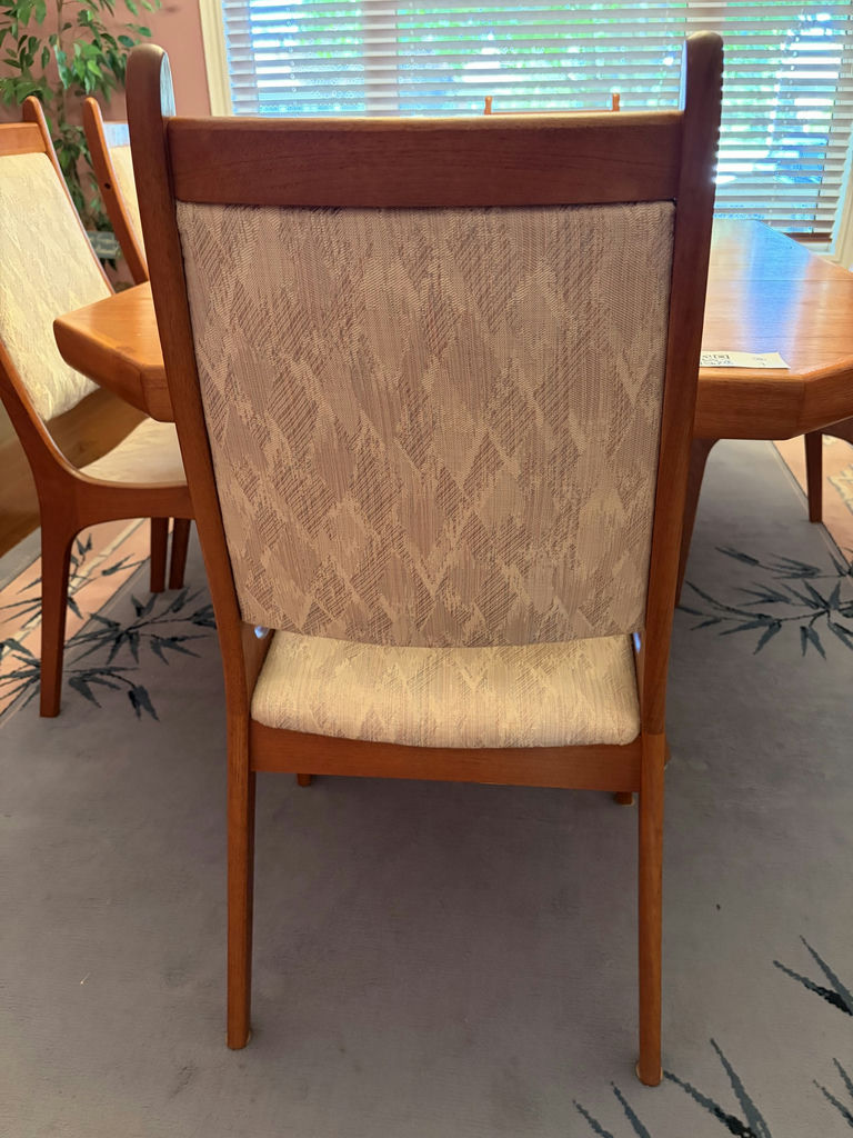 MCM Solid Wood Dining Suite - Table & 6 Chairs - image 9 of 17