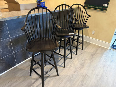 Three Swivel Bar Stools - Image 1 of 8