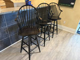 Three Swivel Bar Stools - thumbnail 1 of 8