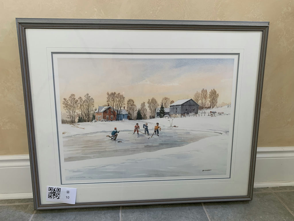 Alan Kingsland Large Framed Hockey Scene, Limited Edition Print - image 1 of 6