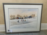 Alan Kingsland Large Framed Hockey Scene, Limited Edition Print - thumbnail 1 of 6