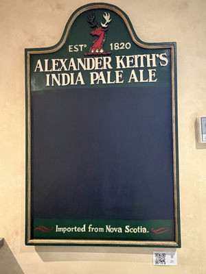 Alexander Keith’s India Pale Ale Bar Chalkboard - Image 1 of 8