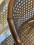 Faux Bamboo Cane Barrel Chairs x 2 - thumbnail 6 of 19