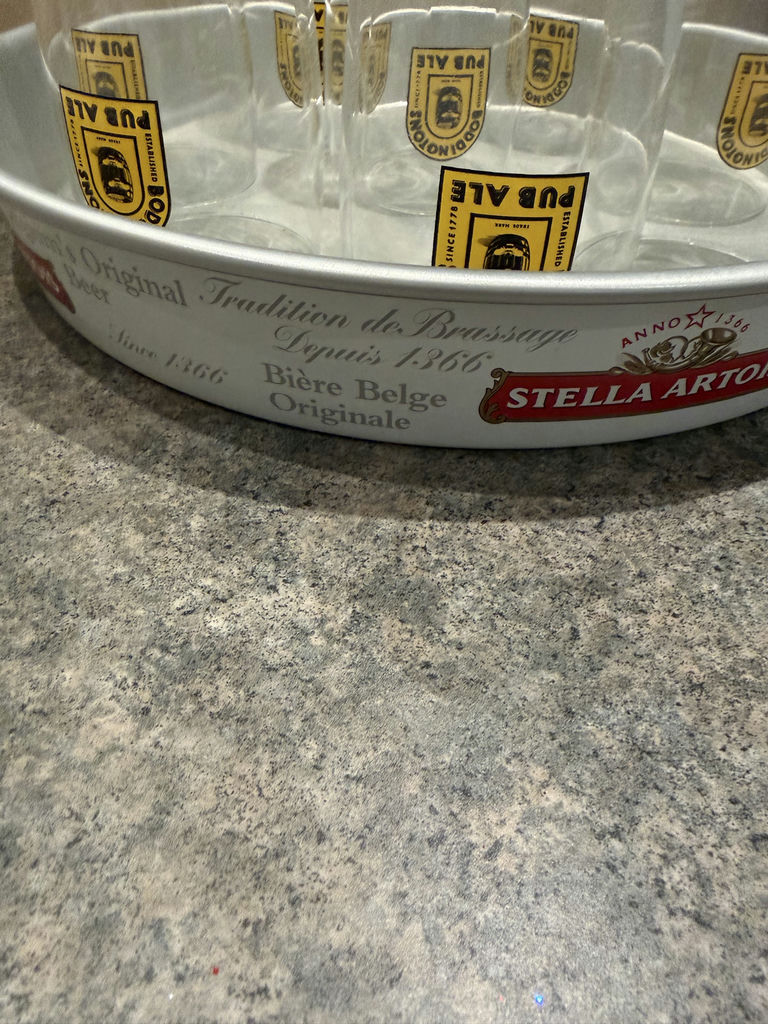Boddington’s Pub Ale Glasses & Stella Artois Tray - image 6 of 7