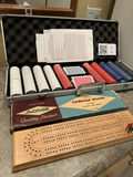 Poker Set & Cribbage Board - thumbnail 1 of 13