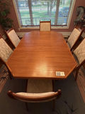 MCM Solid Wood Dining Suite - Table & 6 Chairs - thumbnail 2 of 17