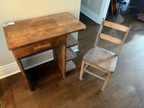 Solid Wooden Desk & Wooden Chair - thumbnail 2 of 12