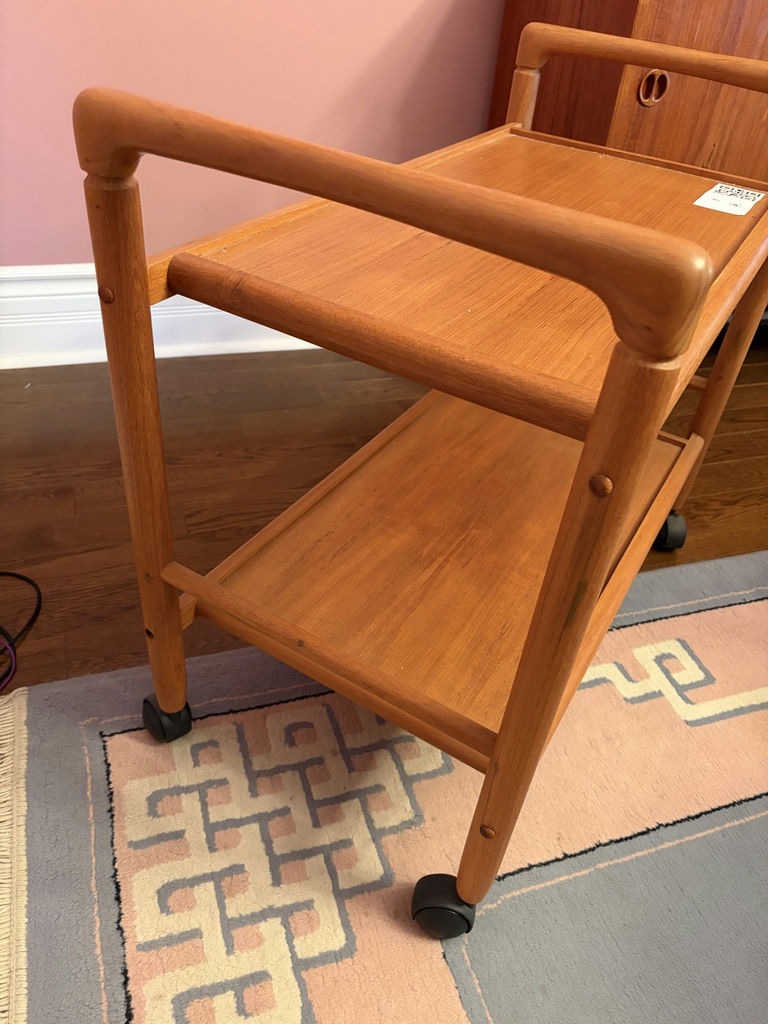 MCM Solid Wood Bar Cart - image 11 of 12