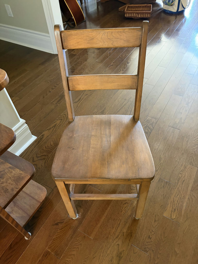 Solid Wooden Desk & Wooden Chair - image 7 of 12