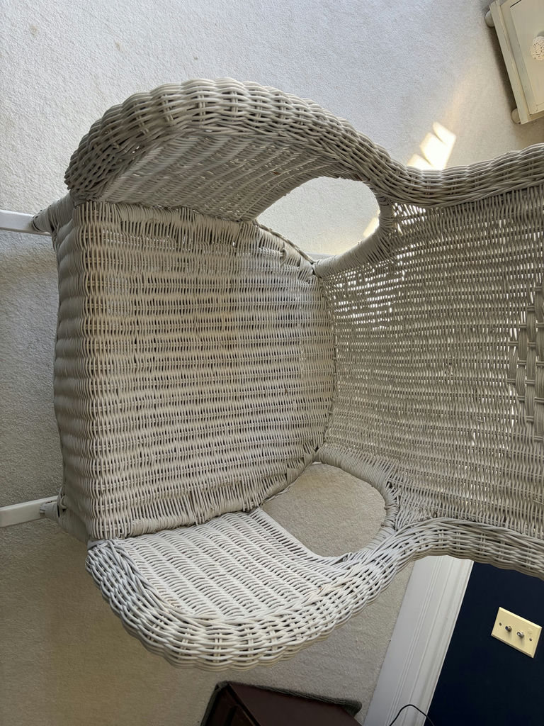White Wicker Rocking Chair - image 2 of 14