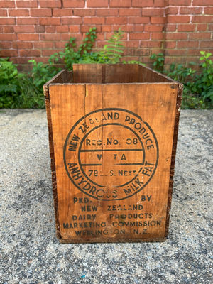 1940s New Zealand Milk Rustic Shipping Crate  - Image 1 of 6