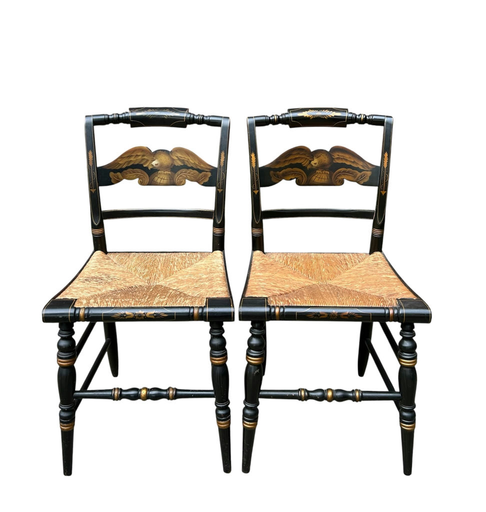Hitchcock Rush Seat Eagle Back Chairs  - image 1 of 6