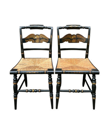 Hitchcock Rush Seat Eagle Back Chairs  - Image 1 of 6