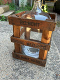 1940s-50s Belmont 5 Gallon Glass Spring Water Bottle and Crate - thumbnail 8 of 8