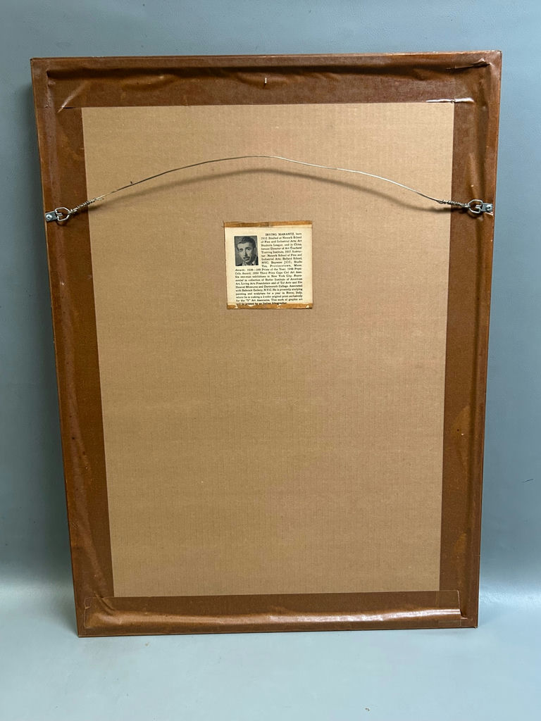 Signed Irving Marantz Lithogrpah "The Italian Boy" - image 3 of 6