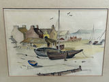 Harborscape Watercolor Paintings Signed - thumbnail 2 of 4