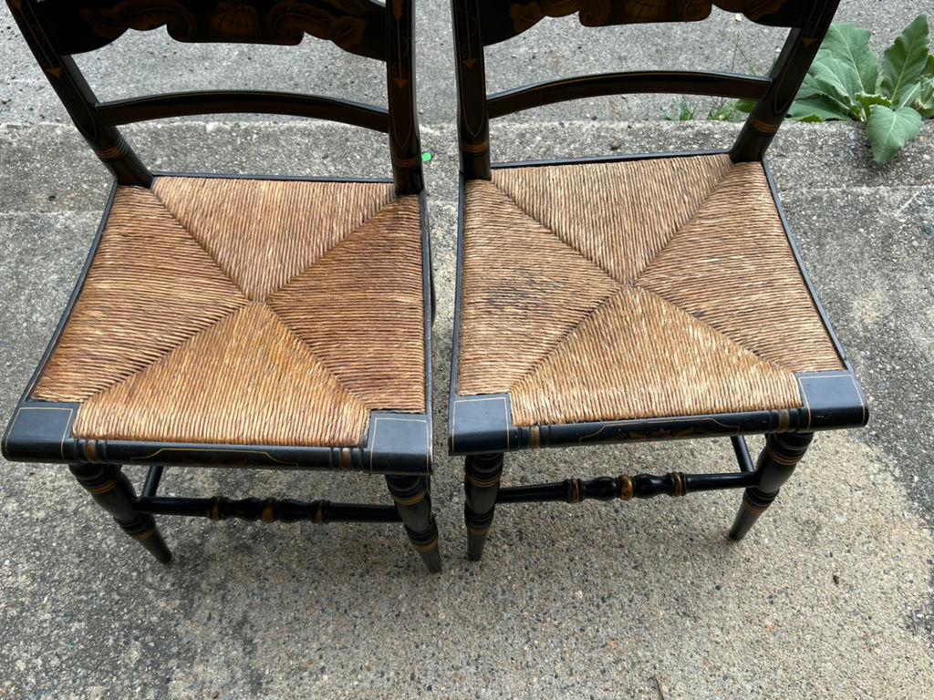 Hitchcock Rush Seat Eagle Back Chairs  - image 5 of 6