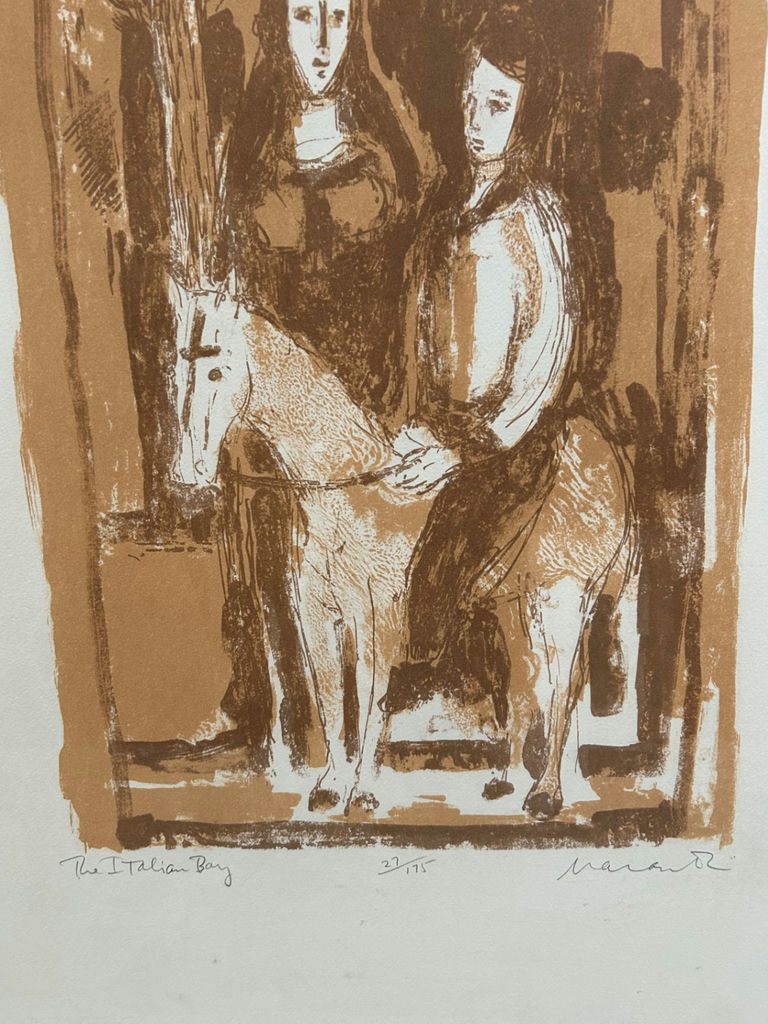 Signed Irving Marantz Lithogrpah "The Italian Boy" - image 4 of 6