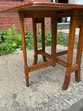Antique Victorian Tiger Oak Drop Leaf Table  - thumbnail 7 of 7