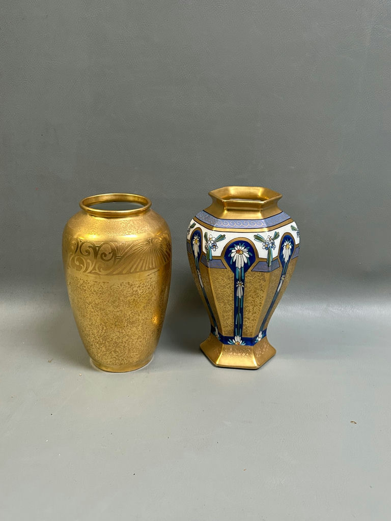 Pickard Gold Porcelain Vases 2 - image 1 of 6